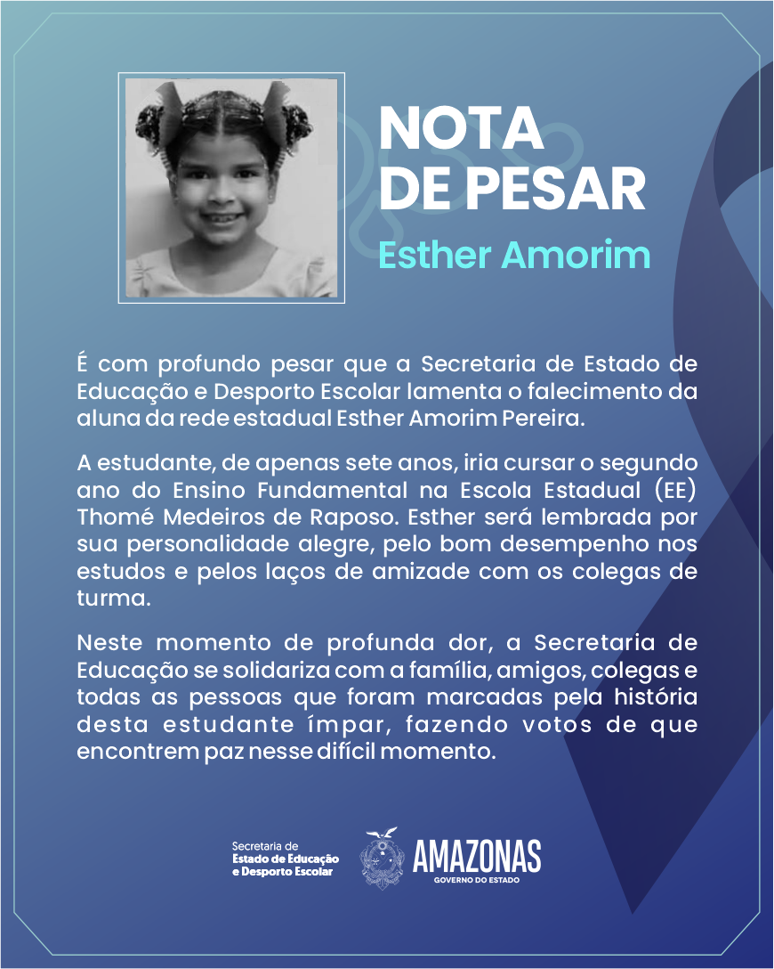 NOTA DE PESAR Esther Amorim