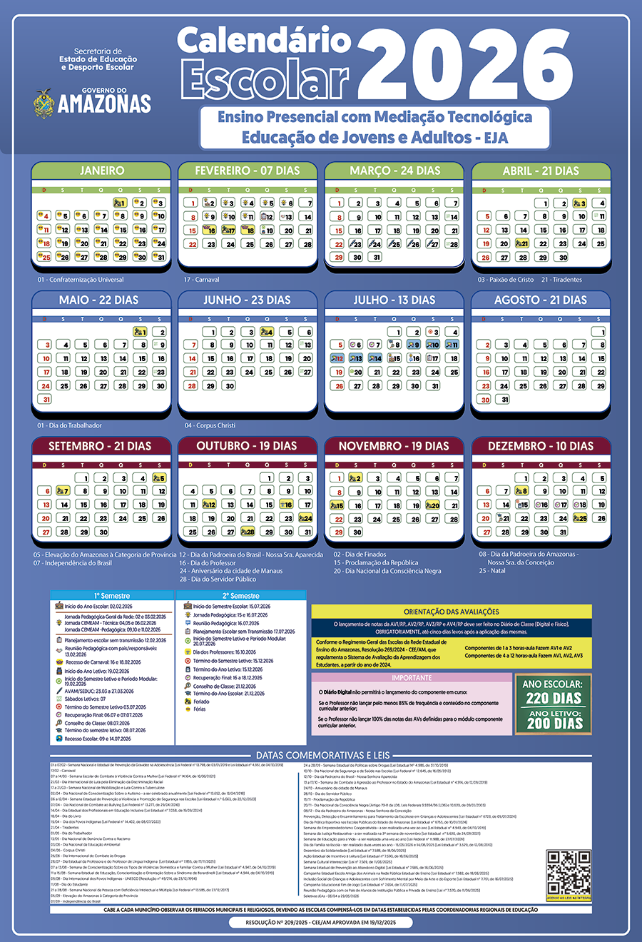 CALENDARIO 2026   Ensino Presencial com Mediao Tecnolgica   EJA